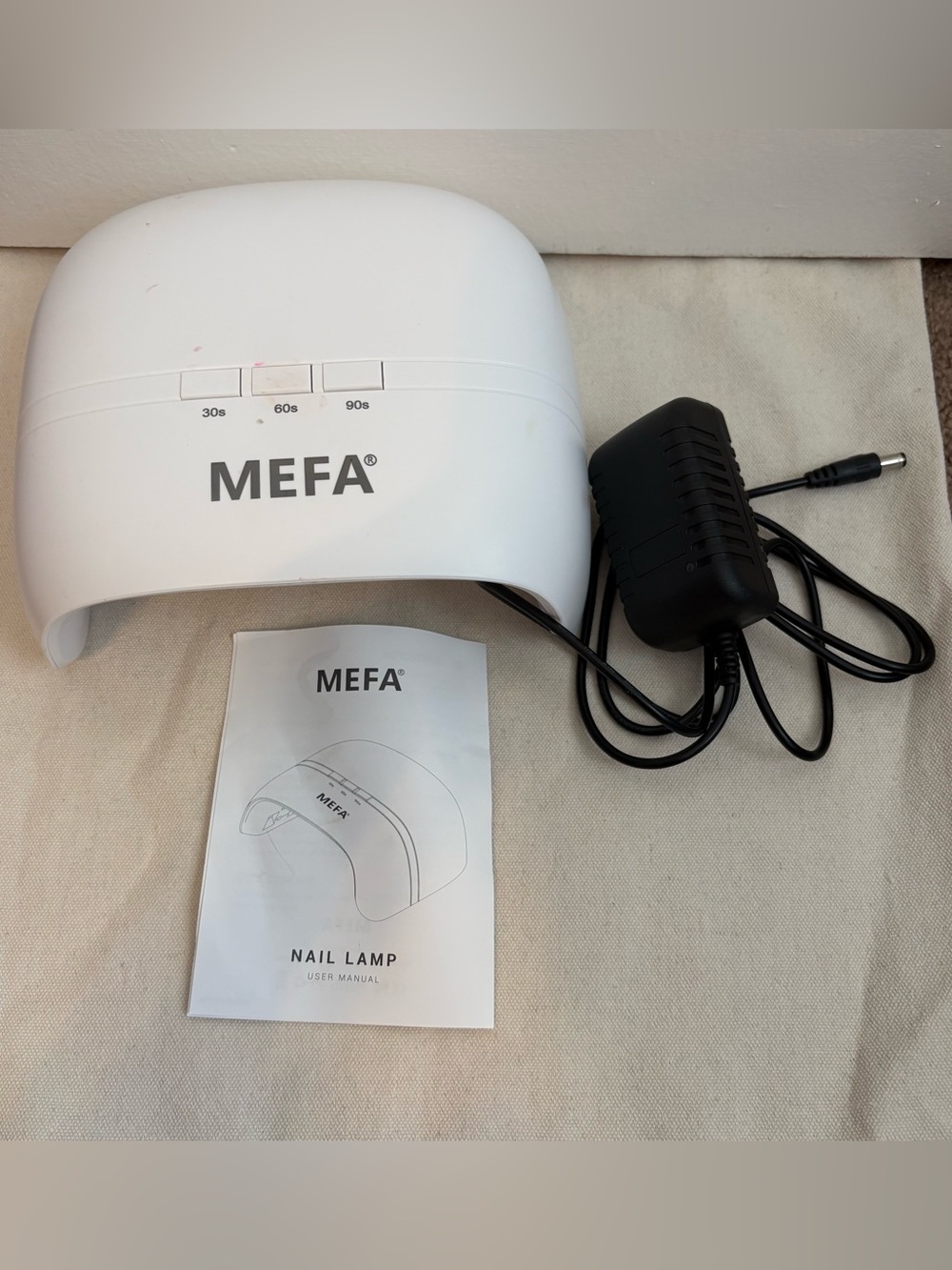 MEFA White UV/LED Nail Lamp - 30s/60s/90s Timer
